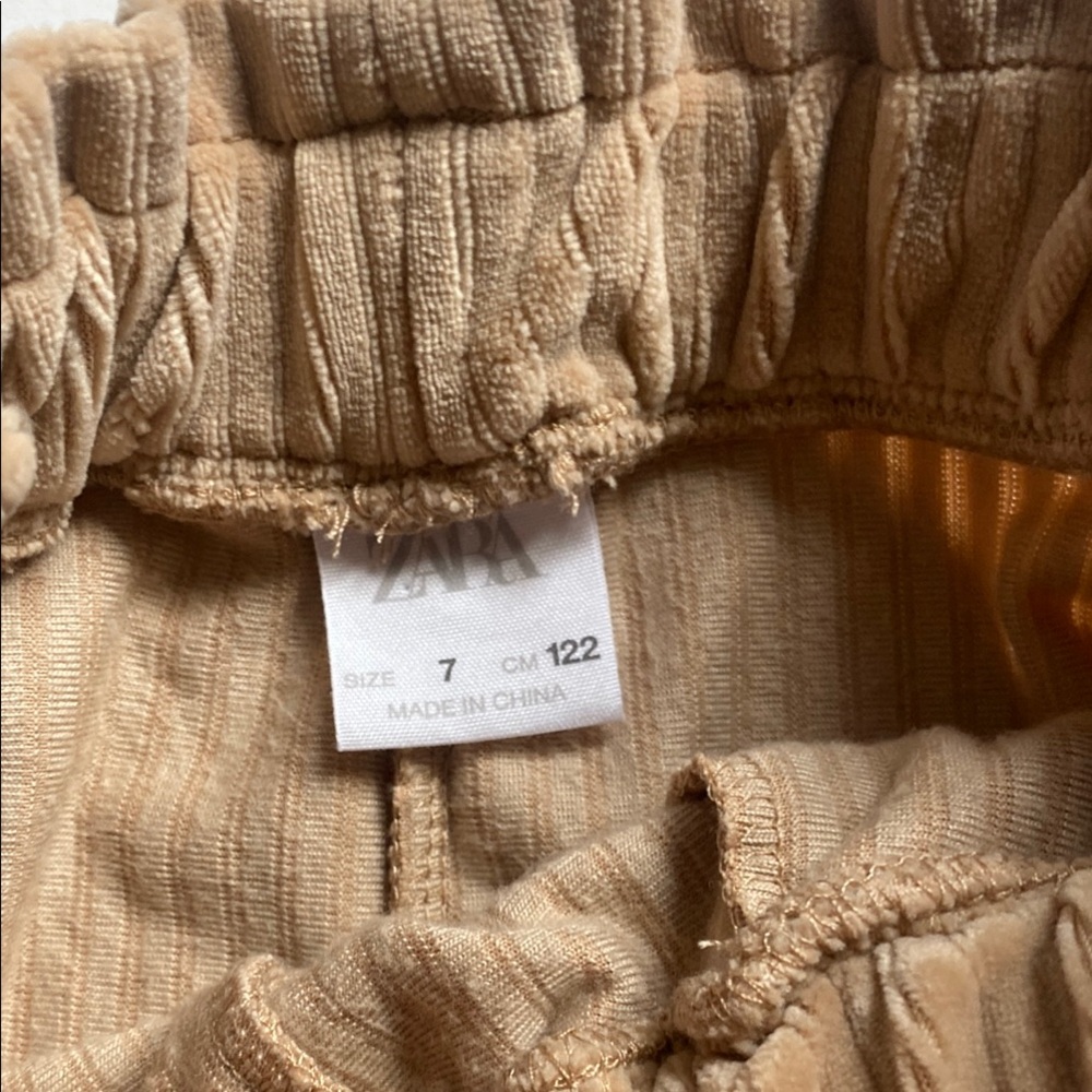 Zara Tan Ribbed Pants - Picture 5 of 5